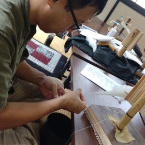糸つむぎ講習会