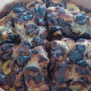 焼き立ての香りに包まれて。手作りバナナチョコ・フォカッチャ！